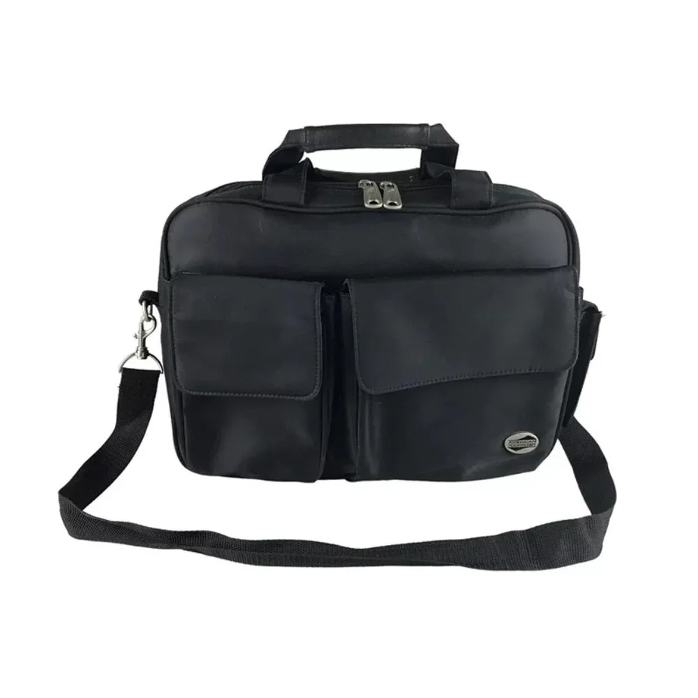 American Tourister Unisex Adults Black Nylon Divider Double Handles‎ Laptop Bag